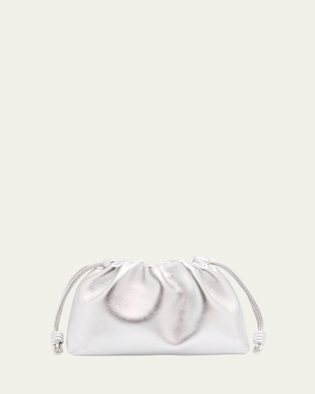Flamenco Metallic Leather Shoulder Bag